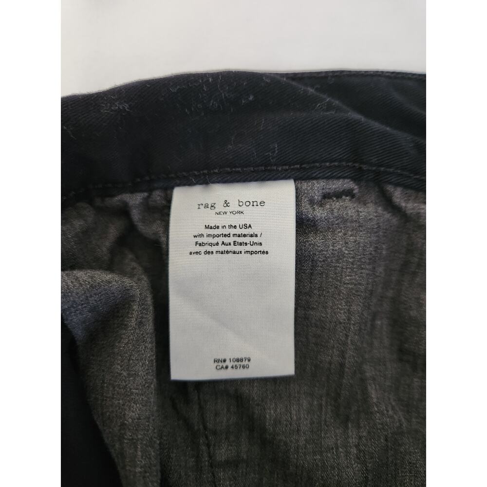 Rag & Bone NYC Mens Slim Fit Black Straight Leg Size 33 Designer Modern Trousers - Picture 11 of 11